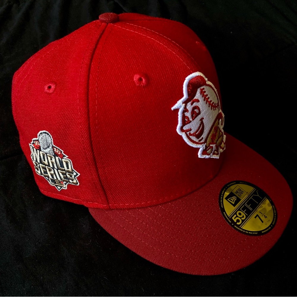 New Era NY METS Mr. Mets Fitted Hat "GET RICH OR DIE TRYIN'" size 7 1/4"